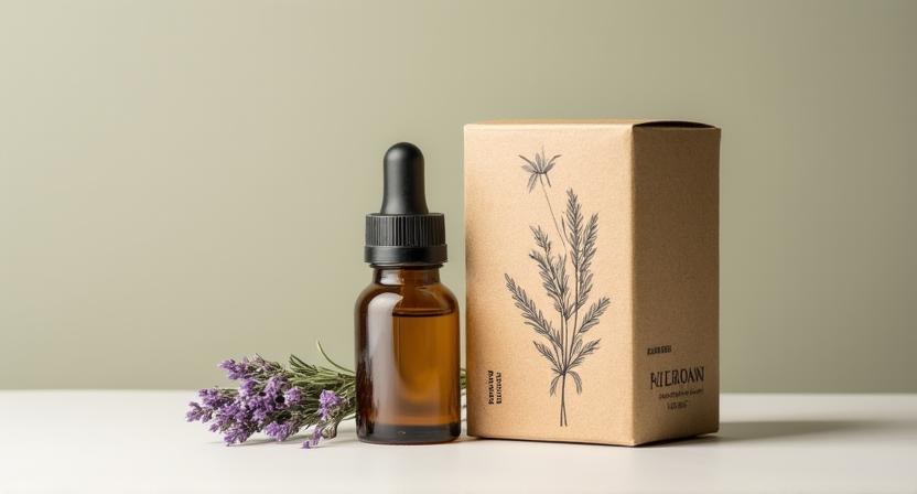 Marca de productos naturales con embalaje ecológico lista para envío directo